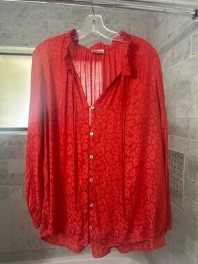 Show Me Your MuMu Alicia Tunic red cheetah print size medium